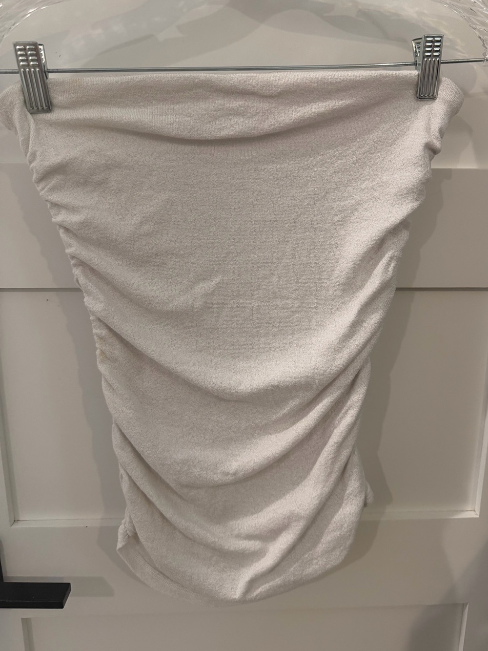 Michael Stars Cream Ruched Tube Top